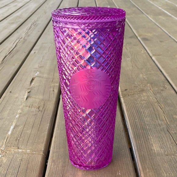 Starbucks Valentine’s 2021 Venti Purple Pink Taffy Iridescent Jewelled Tumbler - Picture 14 of 14